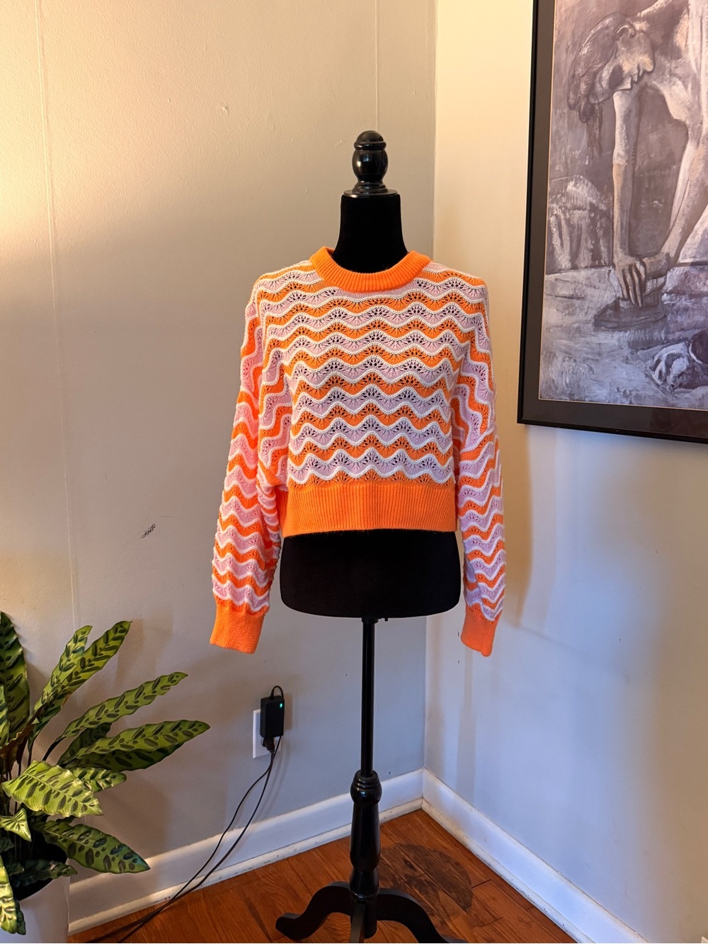 Super Soft Divide zig zag knit sweater